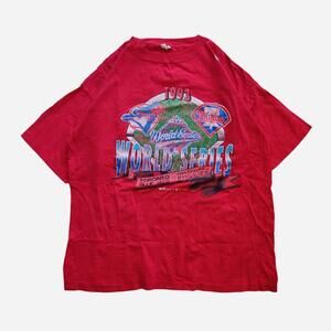 Vintage 1993 Toronto Blue Jays vs Philadelphia Phillies World Series Cotton Sing